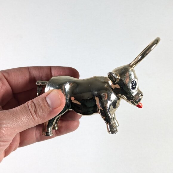 Metal bull bottle opener and corkscrew, gift for farmer - Picture 11 of 11